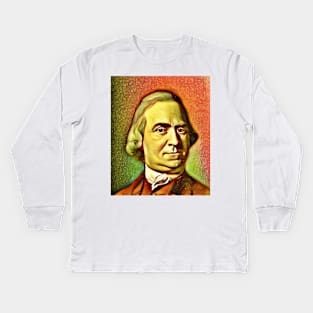 Samuel Adams Snow Portrait | Samuel Adams Artwork 15 Kids Long Sleeve T-Shirt